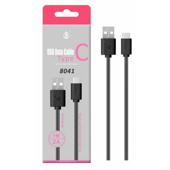Cabo de dados usb tipo c one plus 8041 preto 2.4a 1m fast charging