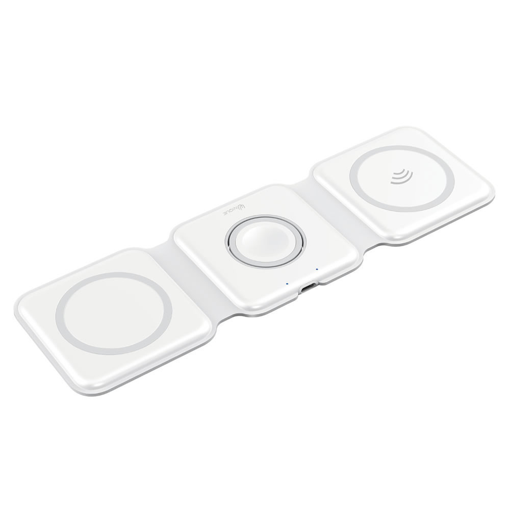 Carregador Wireless Oem 3 Em 1 9v 2.22a 24w Branco Type-C Magnetico