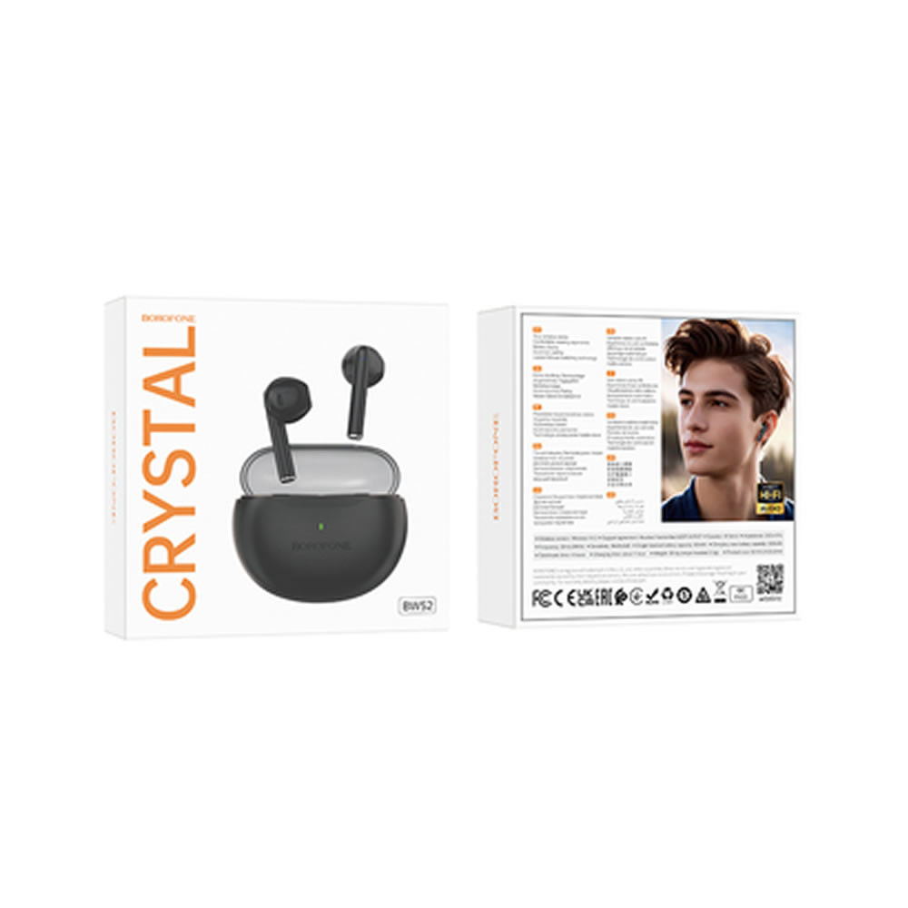 Earbuds Borofone Bw52 Preto Crystal