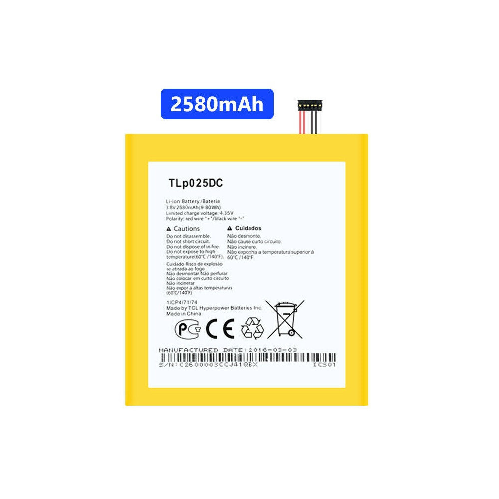 s-l1600BATTERY TLP025DC ALCATEL OT-8050erty