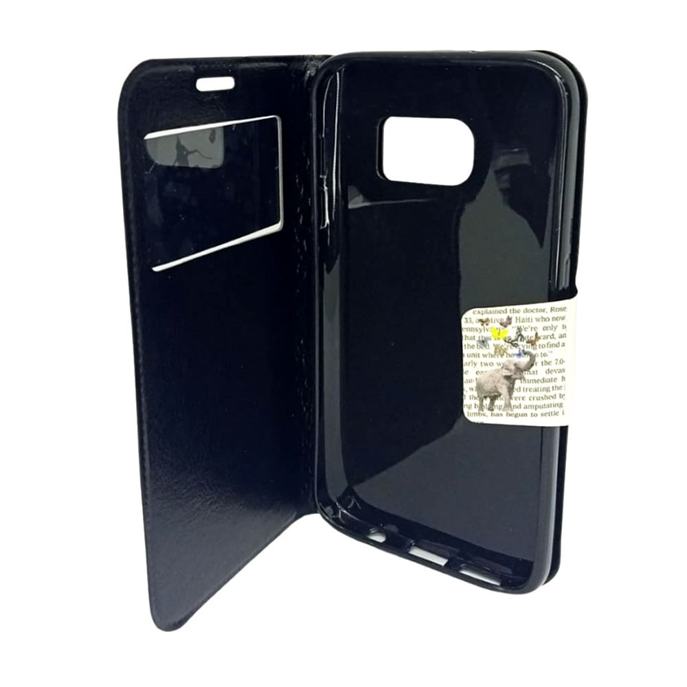 Capa Flip Cover Com Janela E Desenho Samsung Galaxy S7 G930 Branco