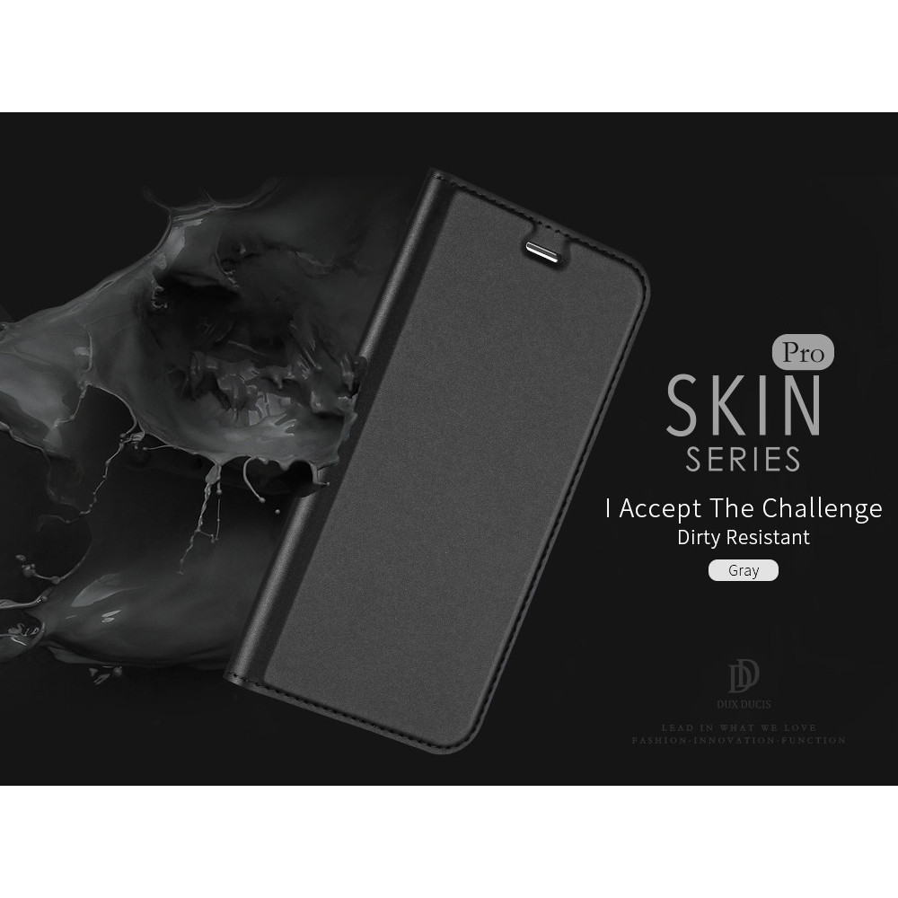 Capa Flip Cover Apple Iphone 12 Mini Preto Dux Ducis Skin Pro