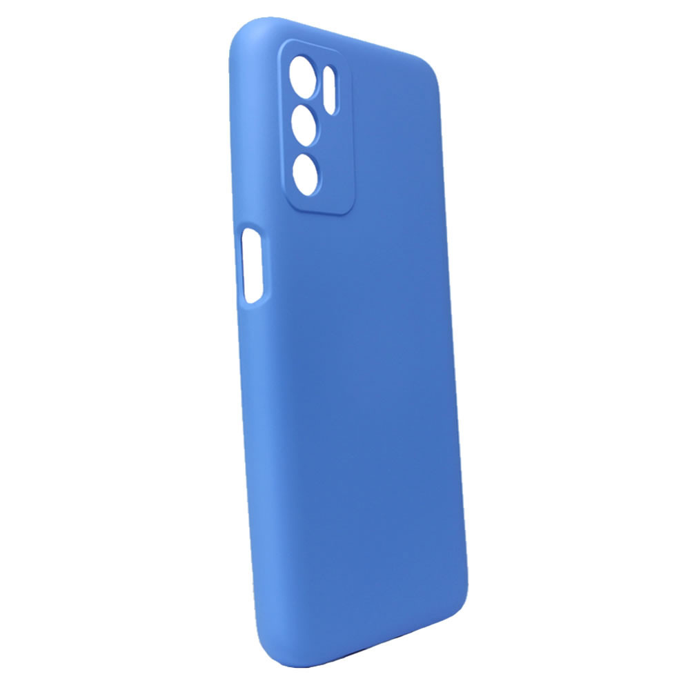 Oppo A54s Blue Robust With Camera Protector Silicone Gel Case