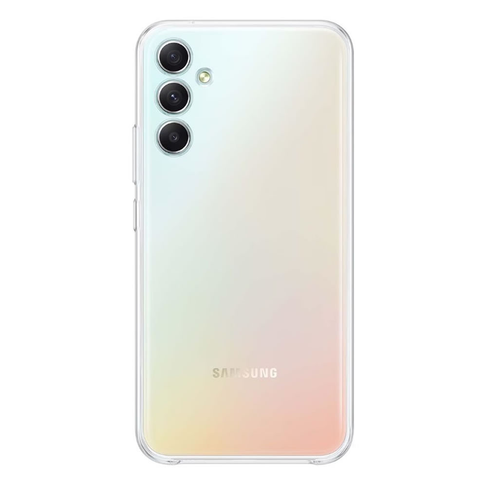 Capa Silicone Gel Samsung Galaxy A34 5G Transparente Com Protetor De Câmera