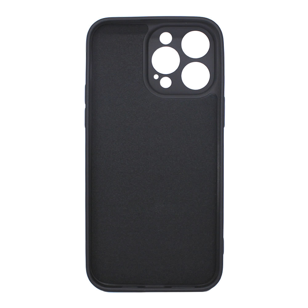 Apple Iphone 14 Pro Max Black With Camera Protector Silicone Gel Case