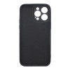 Capa Silicone Apple Iphone 14 Pro Max Preto Com Protetor De Câmera Robusta