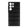 Samsung Galaxy S23 Ultra Black Leather Cushioned Silicone Case With Camera Protector D2