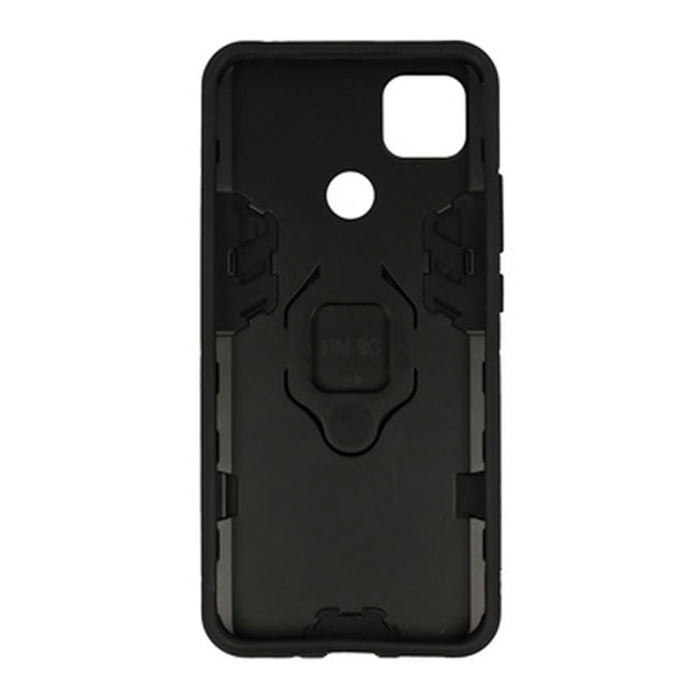 Xiaomi Redmi 10A/9C Black Ring Armor Armor Carbon Anti-Shock Silicone Case