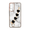 Capa Silicone Tpu Samsung Galaxy A55 5g Branco Com Protetor De Câmera E Corrente Design 6