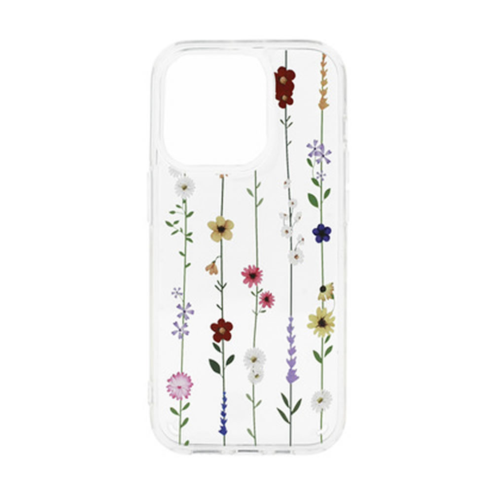 Apple Iphone 16 Pro Transparent Flower Design 4 Silicone Case