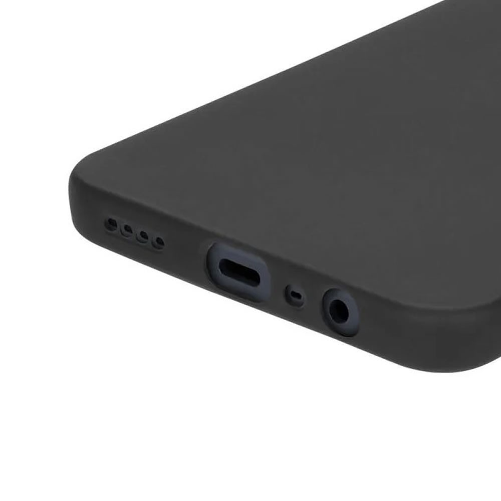 Realme Note 50 Black Silicone Case With Camera Protector