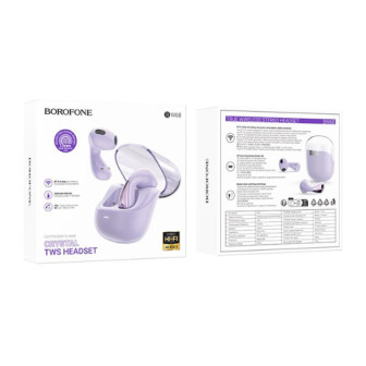 Borofone BW68 Purple Crystal Earbuds