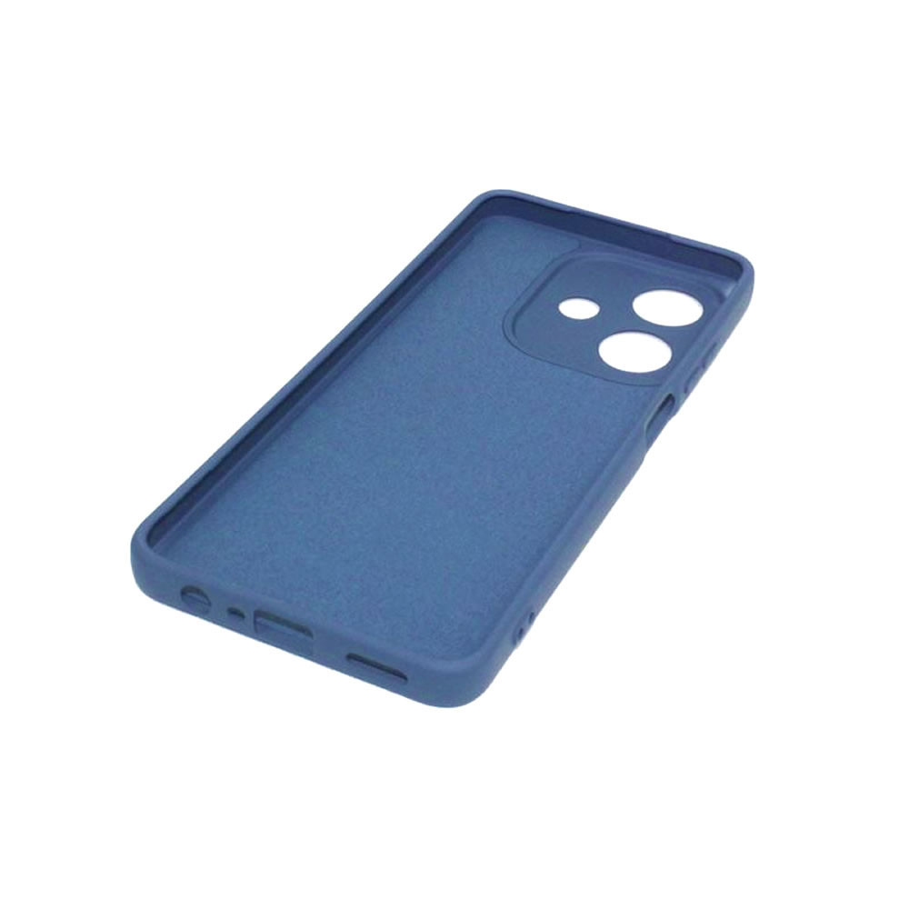 Oppo A40 Dark Blue Silicone Case With Camera Protector