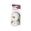Orno OR-AE-13246 White Adapter 12W/2.4A/2 USB And Socket