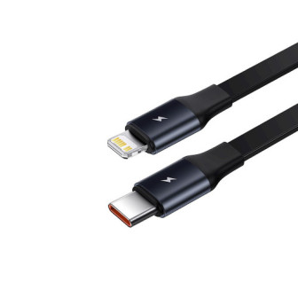 Baseus CGTX000001 Black 30W Car Charger With Retractable USB-C And Lightning Cable