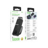 Borofone BJ53 Black 10000mAh Power Bank 2 Input And Cables USB/USB-C/Lightning/Micro