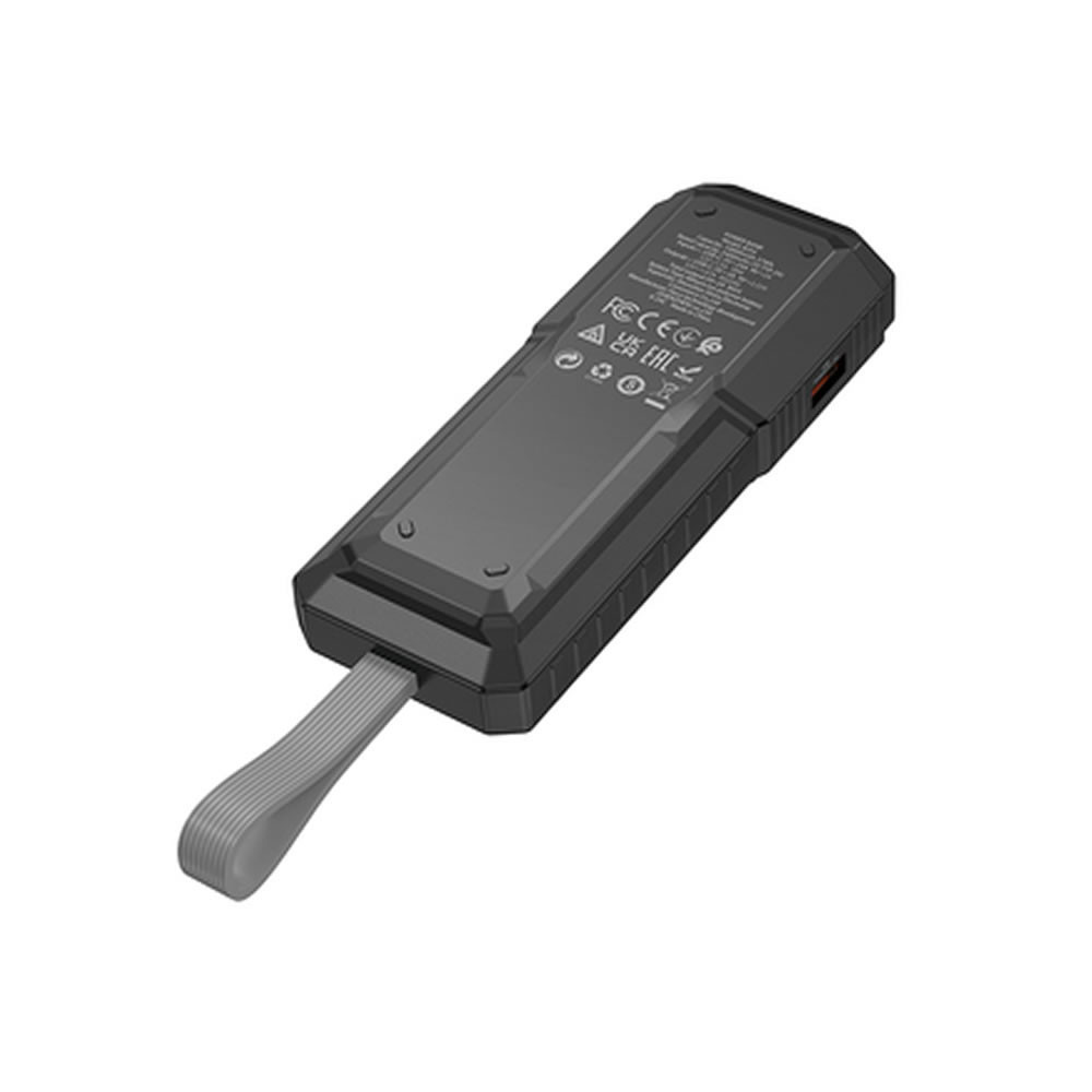 Borofone BJ54 Black Power Bank 10000mAh 20W 2 Input USB/USB-C With Flashlight