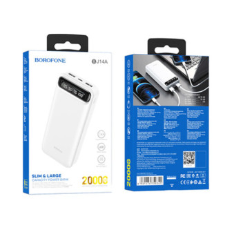 Borofone BJ14A White Power Bank 20000mAh 2 USB