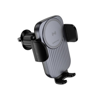 Borofone BH221 Black 15W Phone Holder With Wireless Charger For Ventilation