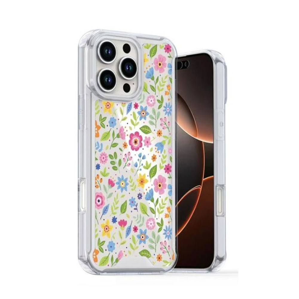 Samsung Galaxy A36/Galaxy A56 Transparent Flower Anti-shock Silicone Case D2