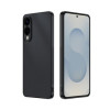 Samsung Galaxy S25 Edge Black Silicone Case With Camera Protector
