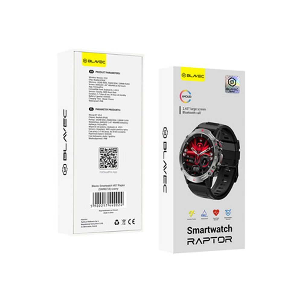 Blavec M07 Black Smartwatch 49mm With Voice Call