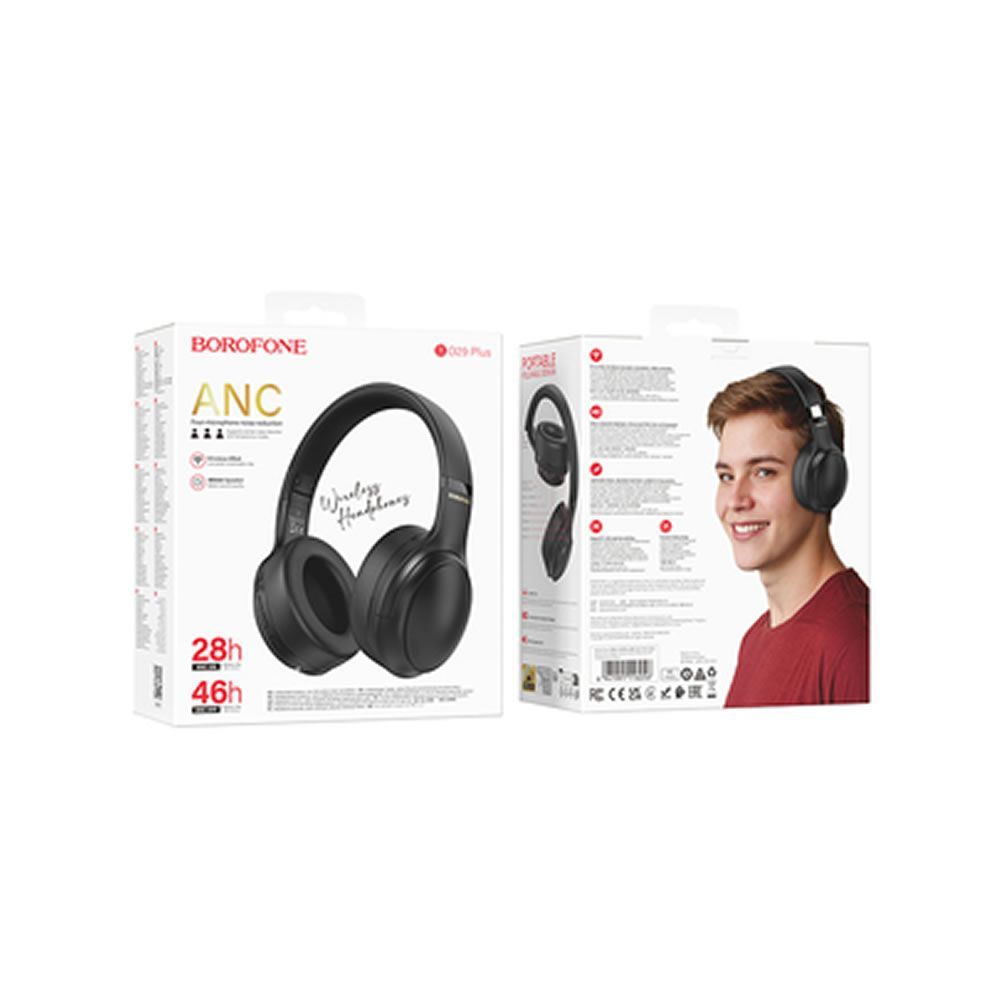 Borofone BO29 Black Bluetooth Headphones With Noise Reduction