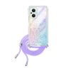 Oppo Reno8 Lite/Reno7 Z 5G Lilac Glitter Silicone Case With Rope