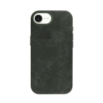 Apple iPhone 16e Dark Green Leather Hard Silicone Case With MagSafe