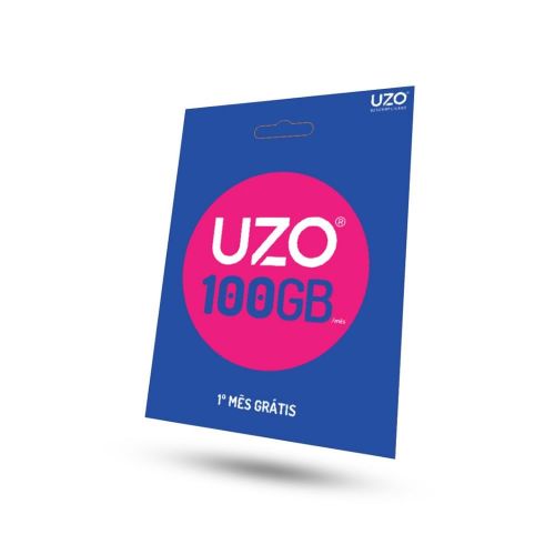 Cartão Sim Uzo 40gb 20gb+20gb+ 2000min + 50 Sms Oferta 20gb Por 30 Dias