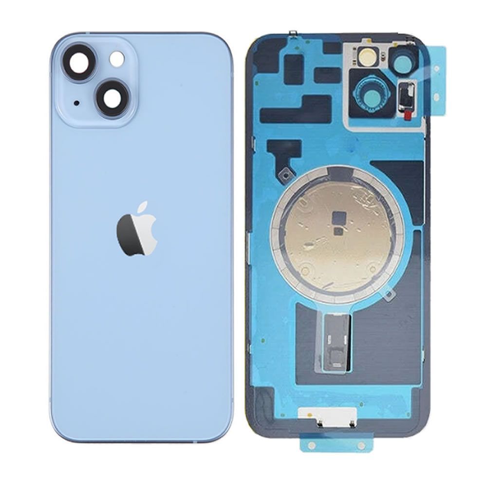 Tampa Traseira Apple Iphone 14 Plus Azul Com Lente de Câmera