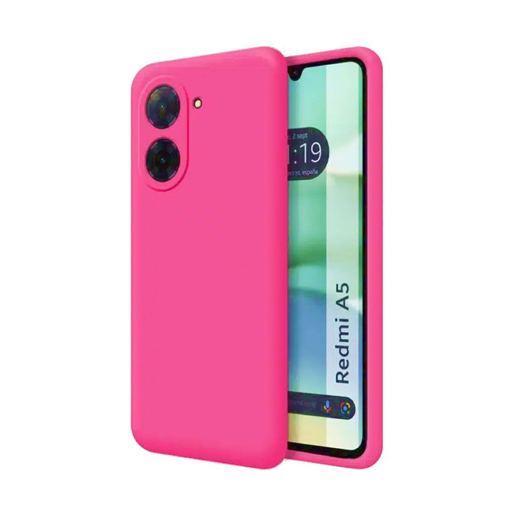 Xiaomi Redmi A5 Pink Silicone Gel Case With Camera Protector