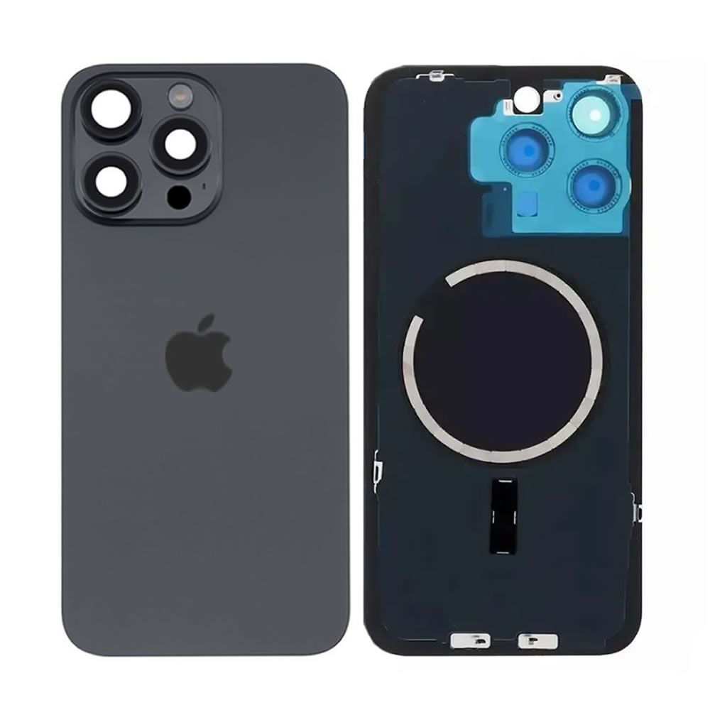 Tampa Traseira Apple Iphone 15 Pro Max Titânio Preto Com Lente de Câmera