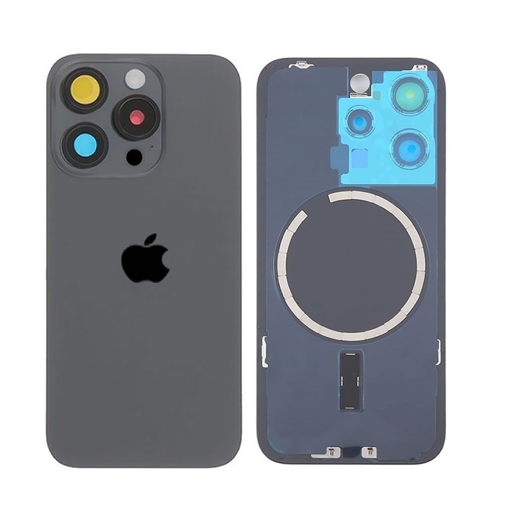 Apple Iphone 15 Pro Black Titanium Back Cover With Camera Lens