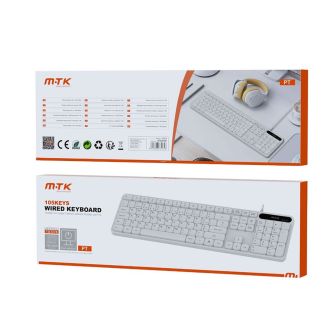 Teclado MTK TG7278 Branco 105 Teclas 1.5m (Português)
