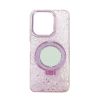 Xiaomi Redmi 13 4G/5G Pink Hard Silicone Case With Finger Ring And Mirror