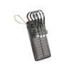 New Science DX125 Black 5000mAh 10W Power Bank With Cable USB/USB-C/Lightning/Micro And Solar Panel