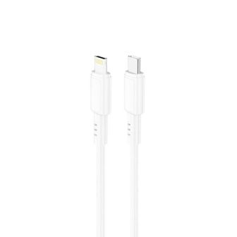 Cabo De Dados USB Tipo C Para Lightning New Science M-6 Branco 20W 3.0A 1m