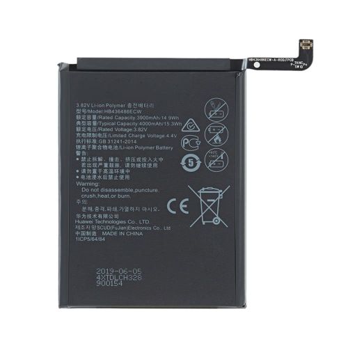 Battery Huawei Mate 10/Mate 10 Pro/P20 Pro/Hb436486ecw 3900mah 3.82v 14.9wh