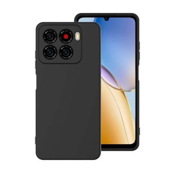ZTE Blade A56 Black Silicone Case With Camera Protector