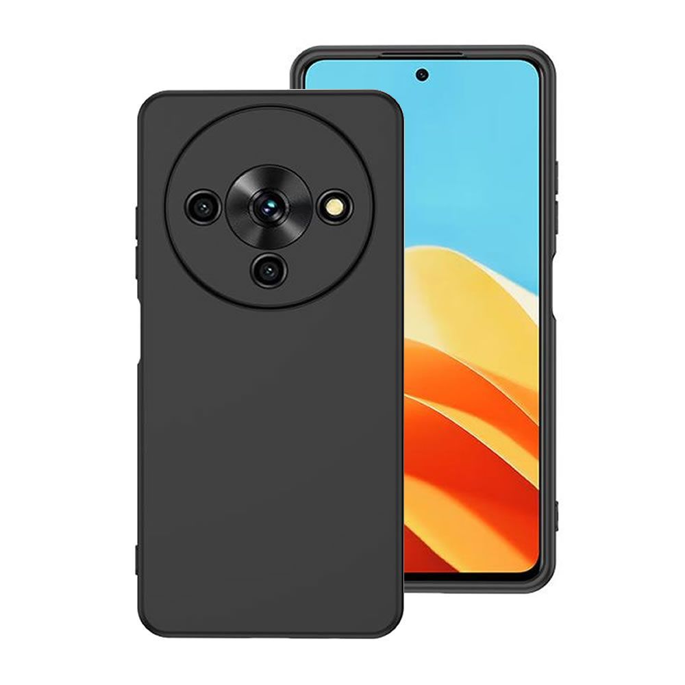 ZTE Blade A76 Black Silicone Case With Camera Protector