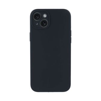 Capa Silicone Gel Apple Iphone 15 Preto Com Protetor De Câmera