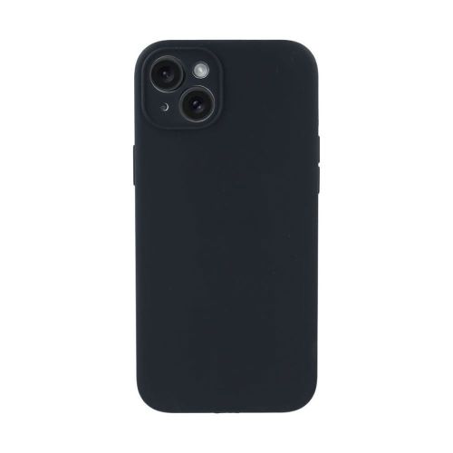 Capa Silicone Gel Apple Iphone 15 Preto Com Protetor De Câmera