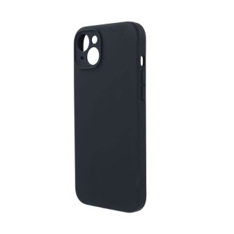 Apple Iphone 15 Black Silicone Gel Case With Camera Protector