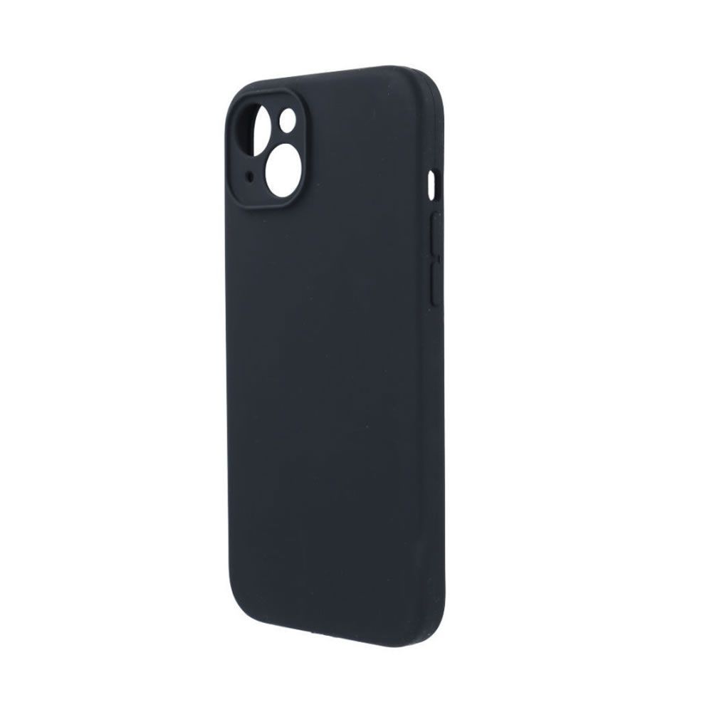 Apple Iphone 15 Black Silicone Gel Case With Camera Protector