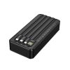 Borofone BJ84A Black 20000mAh Power Bank With Cable USB-A/USB-C/Micro USB And Lightning