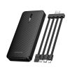 Borofone BJ84 Black 10000mAh Power Bank With Cable USB-A/USB-C/Micro USB And Lightning