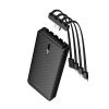 Power Bank Borofone BJ84 Preto 10000mAh Com Cabo USB-A/USB-C/Micro USB E Lightning