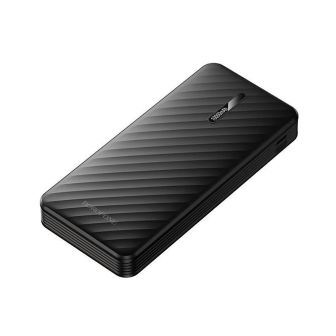Power Bank Borofone BJ84 Preto 10000mAh Com Cabo USB-A/USB-C/Micro USB E Lightning