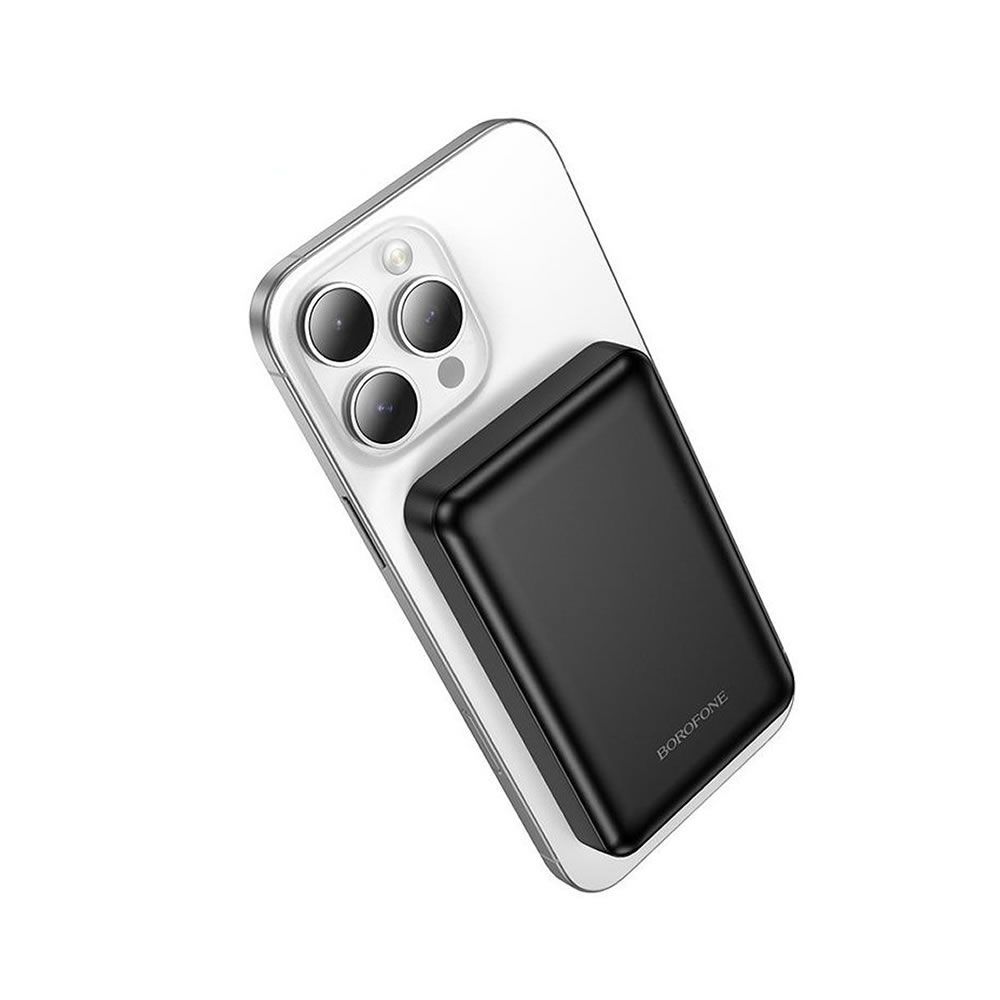 Power Bank Borofone BJ82 Preto 5000mAh Wireless Magnético